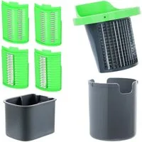 Genius Gemüseschneidaufsatz Nicer Dicer Electro Gemüseschneider Zubehör 7 tlg, 9 Einsätze, Zubehör für Nicer Dicer Electro