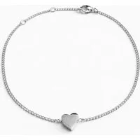S&T Design Edelstahlarmband Damen Armband Schmuck mit Herz-Anhänger Edelstahl 18K vergoldet Silber (Set, 1-tlg., Inkl. Geschenkbox), Armkette Muttertag Geburtstags Geschenk für Frauen Freundin Mama