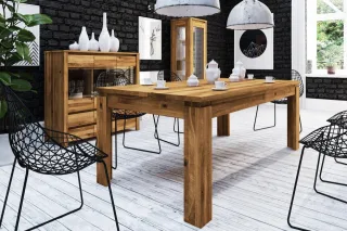 Esstisch Tisch ausziehbar MAISON Eiche massiv 240/540x100 cm