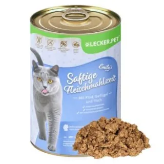 Lyra Pet Lecker.Pet Emily's Saftige Fleischmahlzeit mit Rind, Geflügel & Fisch 9,6 kg