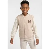 MAXIMO Sommerjacke (1-St) Beigemeliert, „M“-Stickerei, College-Style, Unisex, Kleinkind
