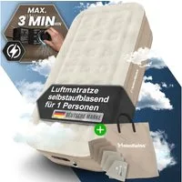 Heimfleiss® Luftmatratze Luftmatratze Selbstaufblasend – Komfort für Camping & Gäste, Robustes Luftbett mit integrierter Pumpe & Anti-Leakage-Ventil