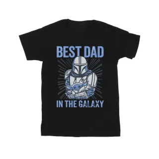Star Wars - "Mandalorian Best Dad Galaxy" T-Shirt für Herren (Schwarz)