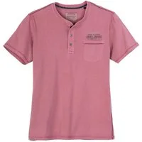 redfield Print-Shirt Redfield Übergrößen Henley-T-Shirt altrosa used