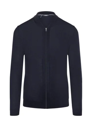 MAERZ Muenchen - Strickjacke Zip 1/1 Arm navy