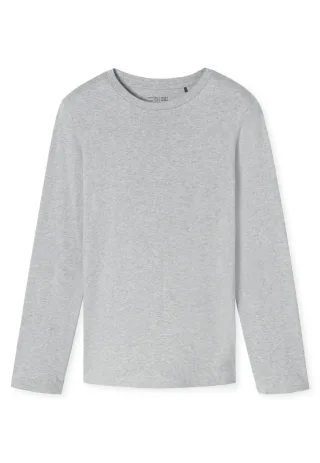 SCHIESSER - Langarmshirt Rundhals grau-mel. - Gr. - 54
