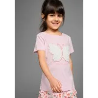 KangaROOS T-Shirt Aufwendige Schmetterling-Applikation T-Shirt mit aufwendiger 3D-Applikation