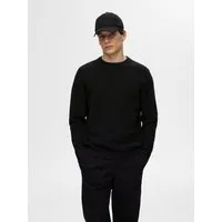 Selected Rundhalspullover SLHROSS LS KNIT STRUCTURE CREW NECK NOOS Baumwolle, regular fit