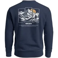 Neverless Sweatshirt Sweatshirt Herren Pullover mit Outdoor Grafik Print Berge Adventure