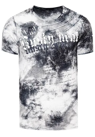 Color Tie Dye Batik T-Shirt mit Logo-Print