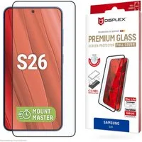 Displex Displayschutzglas Premium Glass Screen Protector Full Cover mit MountMaster für Samsung Galaxy S26, Displayschutzfolie, Schutzfolie, Bildschirmschutz, kratz- & stoßfest