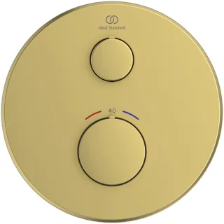 Ideal Standard Unterputz-Thermostat Ceratherm Navigo rund 1 Verbraucher, Brushed Gold, A8578A2 A8578A2