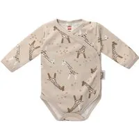 Makoma Langarmwickelbody Giraffe Unisex Kinder (1-tlg) Langarm Einteiler, Body, Longsleeve-Body, Bodysuit, Stretchbody