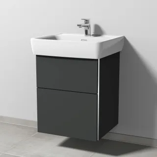Sanipa 3way Waschtischunterbau zu Laufen Pro A Waschtisch mit 2 Auszügen, Graphit-Matt BP7551B