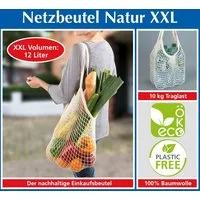 WENKO Einkaufsbeutel Wenko Netzbeutel Natur XXL Maße ca.: 72 x 40 cm, 12.00 l