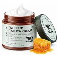 NEXGEN LUXUS SCHÖNHEIT & HAUTPFLEGE Hautcreme Gesicht Creme Tallow Rindertalg Honig Beef Hautpflegecreme 120 g Packung, 1-tlg., Aufgeschlagene Honigcreme Langanhaltende Feuchtigkeit Pflege