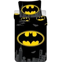 Jerry Fabrics Bettwäsche Batman 100 % Baumwolle 140x200 + 70x90 cm The Emblem Design, Baumwolle