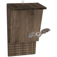 relaxdays Vogelhaus Brauner Fledermauskasten aus Holz
