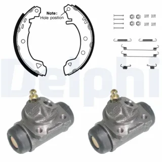 Delphi Bremsbacken vormontiert hinten Citroen Ax KP863