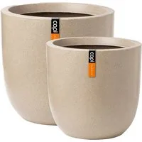 VidaAtHome.de Blumentopf CAPI Pflanzgefäße-Set WASTE SMOOTH ø 35er & 43er