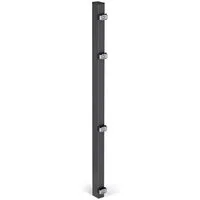 Alberts Zaunpfosten 60x40 mm für Doppelstabmattenzaun, 107,5 cm, zur Befestigung mit Einschlag-Bodenhülse oder Pfostenträger