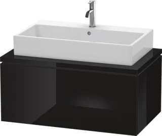 Duravit L-Cube Konsolenwaschtischunterbau wandhängend Schwarz Hochglanz 920x547x400 mm - LC581304040 LC581304040