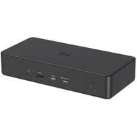 USB 3.0 / USB-C / Thunderbolt 3 Professional Dual 4K Display Docking Station Gen2 Power Delivery 100W, Dockingstation schwarz, Anschluss per USB/Thunderbolt 3/4