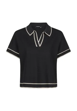 Marc Aurel - Pullover mit Kontrastkanten black - Gr. - 34