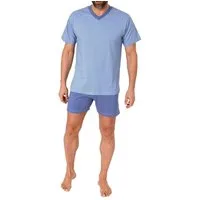Normann Pyjama Normann Herren Schlafanzug kurz Shorty Pyjama aus 100 % Baumwolle