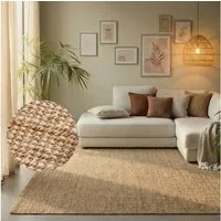 HANSE Home Teppich Jaipur Juteteppich, als Läufer und in Rund, rechteckig, Höhe: 10 mm, 100% Naturfaser, Wohnzimmer, Esszimmer, Schlafzimmer, GRS