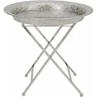 HTI-Living Beistelltisch Beistelltisch rund, klappbar Metall (Stück, 1-St., 1 Beistelltisch), Klapptisch mit Ornament