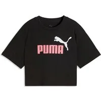 PUMA T-Shirt ESS 2 COLOR NO. 1 LOGO SHORT LENGTH TEE G für Jugendliche, lockere Passform, Kurzarm