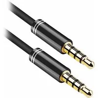 Bolwins F95 3,5mm AV Audio Video Adapterkabel fürs Auto DVD Player Headset Audio- & Video-Kabel, 3,5 mm TRRS Stecker (4-polig), 3,5 mm TRRS Stecker (4-polig) (100 cm), Audio- und Videoübertragung in einem Kabel, vergoldete Kontakte