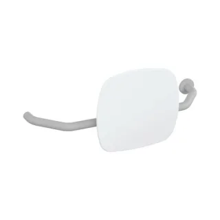 Hewi 801 Rückenstütze 801.51B9271R97 Wandabstand 230mm, rechts, matt, Lehne signalweiß, lichtgrau