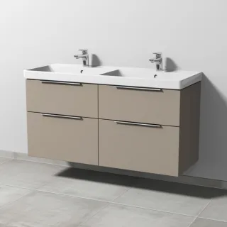 Sanipa 3way Waschtischunterbau zu Villeroy & Boch Avento Waschtisch mit 4 Auszügen, Sandgrau-Matt UF62567
