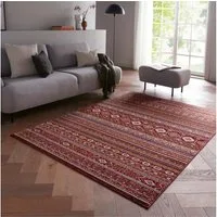 TaraCarpet Teppich Moderner Orientteppich New Oriental Karatschi, rechteckig, Höhe: 9 mm, Wohnzimmer, Schlafzimmer, Esszimmer, Karatschi rot 140x200