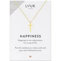 LUUK LIFESTYLE Silberkette Kreuz, christliches Symbol der Kirche, Talisman, Glücksbringer, Silberschmuck