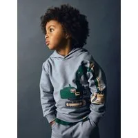 Name It Kapuzensweatshirt NMMNERO LS NREG SWEAT WH BRU Baumwollmischung, regular fit
