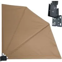 Quick Star Sichtschutzfächer mit Easy Mount Wandplatte, Blickdicht und Wetterfest (1-St) Separate Wandplatte