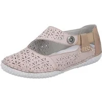 Rieker Riemchenballerina Schlupfschuh, Slipper mit modischer Perforation