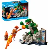 Playmobil® Helden-Showdown mit der Riesenechse (71831), Heroes Konstruktions-Spielset, (72 St), Made in Europe