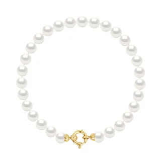 DIADEMA - Armband - Echte Süßwasserperlen - Gelbgold