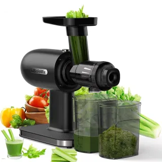 [EU Direct] BioloMix SJ-012 Cold Press Juicer Slow Masticating Juicer Machines with Reverse Function High Juice Yield Ea
