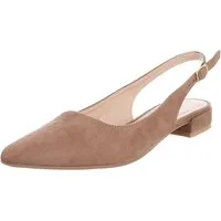 Ital-Design Eleganter Slingback Schuh mit verstellbarem Riemen Schnürpumps (91512371) Blockabsatz Schnür- & Riemchenpumps in Hellbraun