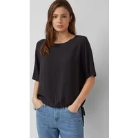 s.Oliver Kurzarmbluse Bluse Shirt-Bluse mit verstellbarem Saum