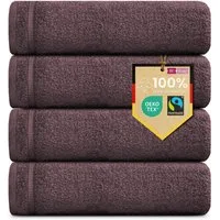 B!HOME Handtücher Set Saunatücher, Duschtücher, Gästehandtücher 100% Baumwolle, (Spar-Set, 4-St), flauschig saugfähig Frottee weich
