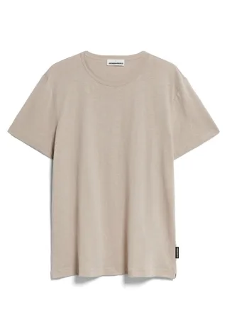 Armedangels - T-Shirt - Maarkos Lino beige - Gr. - S