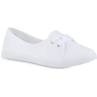 VAN HILL 841298 Sneaker Ballerinas Damen Sportliche Ballerinas Bequeme Basic Stoff Freizeit