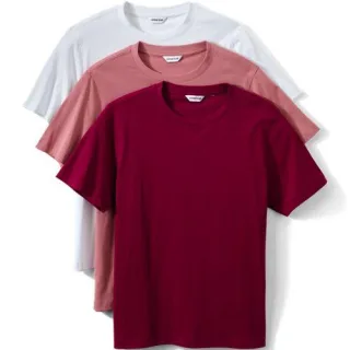 Kurzärmelige Rundhalsshirts im 3er-Set, Herren,  Sonstige, Baumwolle, by Lands' End