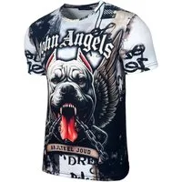 Baxboy T-Shirt Baxboy Moderner Männer Kurzarm Allover Print T-Shirt 220-229